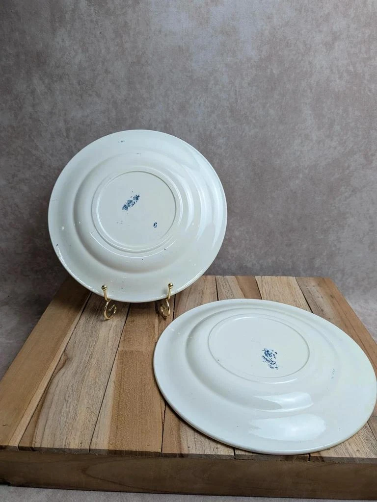 Conjunto de 2 pratos policromos Terra de Fer Clairefontaine modelo Caça decoração lebre – photo 6